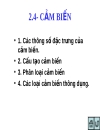 Nhiệm vụ của cảm biến