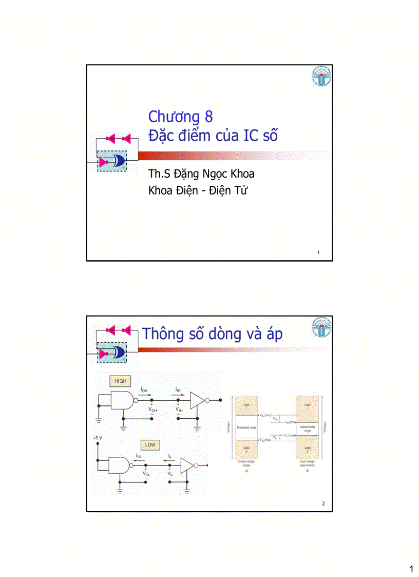 Đặc điểm của IC số