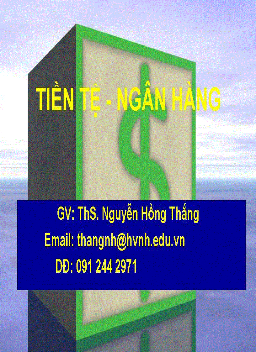 Tiền tệ ngân hàng 1