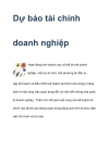 Dự báo tài chính doanh nghiệp