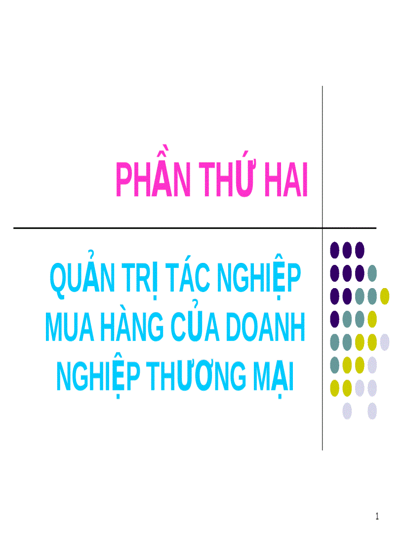 Quản trị tác nghiệp mua hàng của doanh nghiệp thương mại