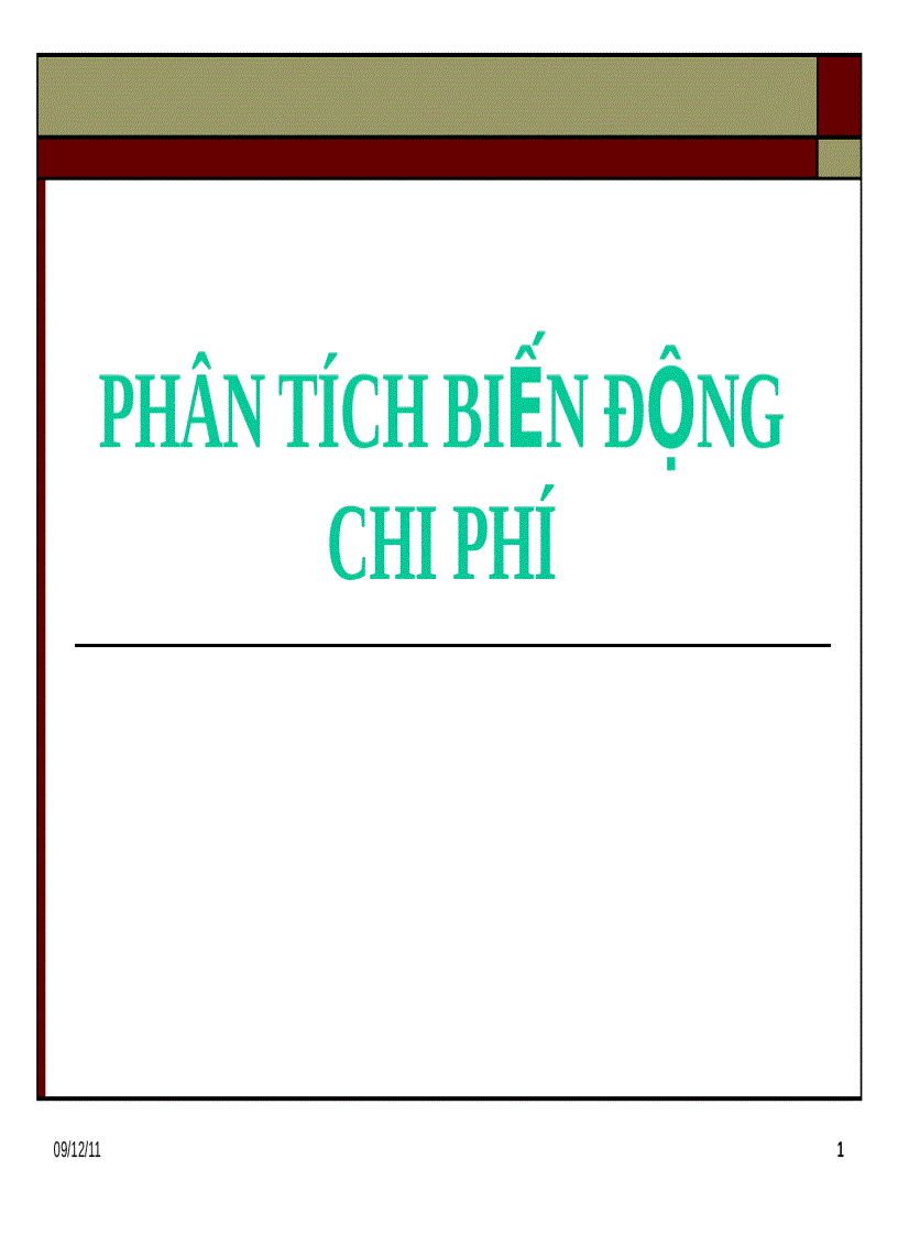 Phân tích biến động chi phí