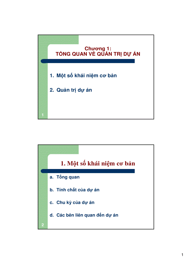 Tổng quan về quản trị dự án