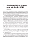 Human resource management Ethics and employment