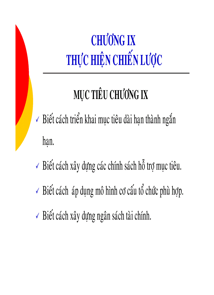 Thực hiện chiến lược