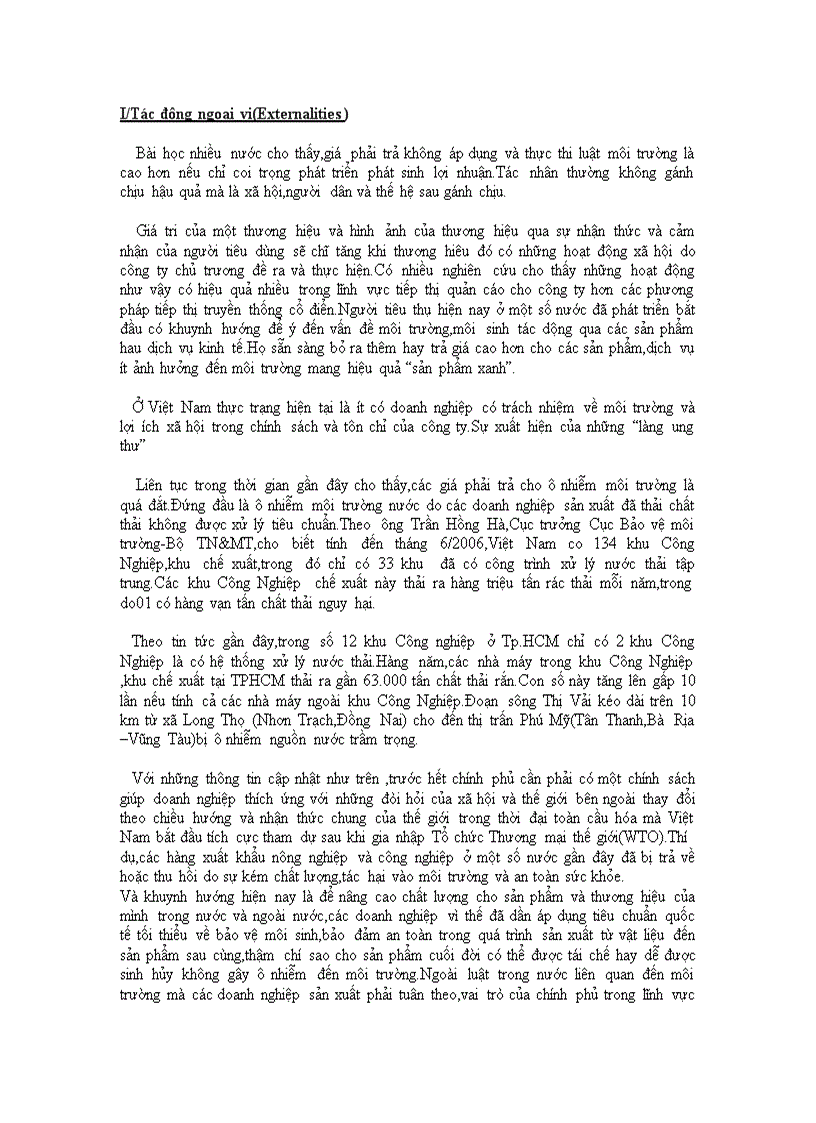 Tác động ngoại vi Externalities