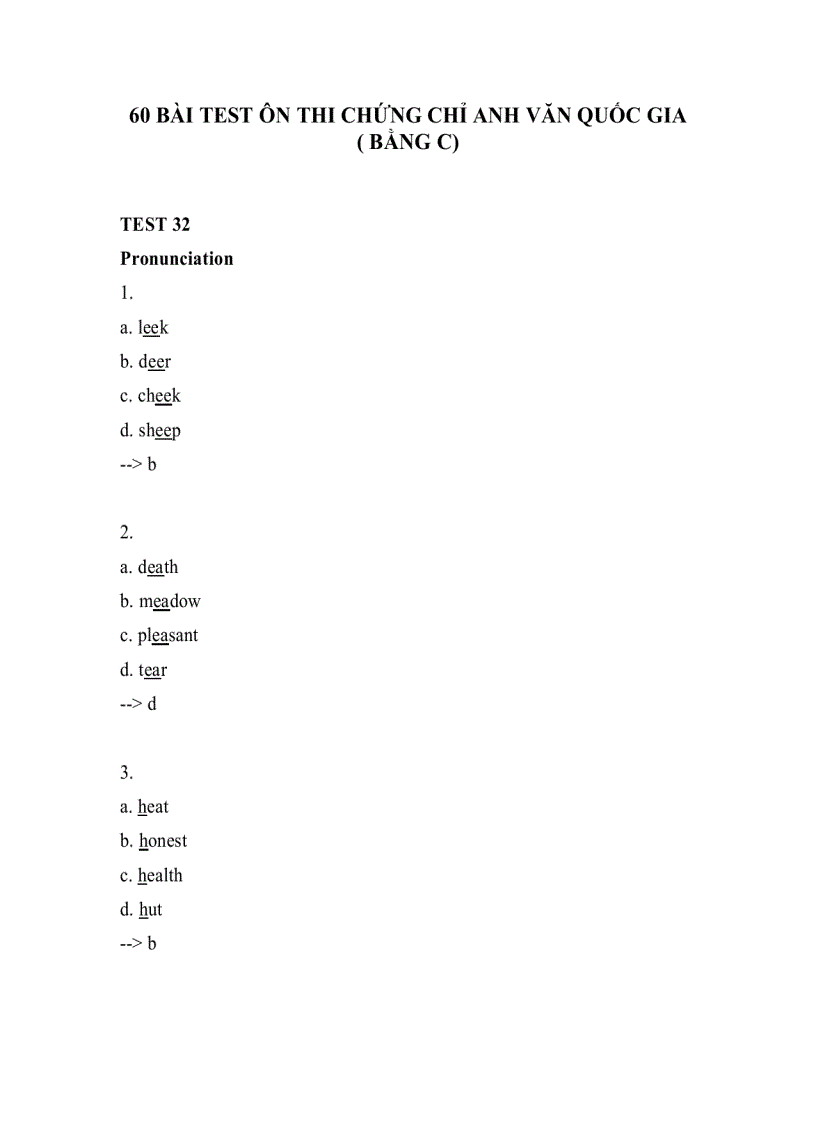 60 bài test ôn thi chứng chỉ anh văn quốc gia bằng c test 15 1