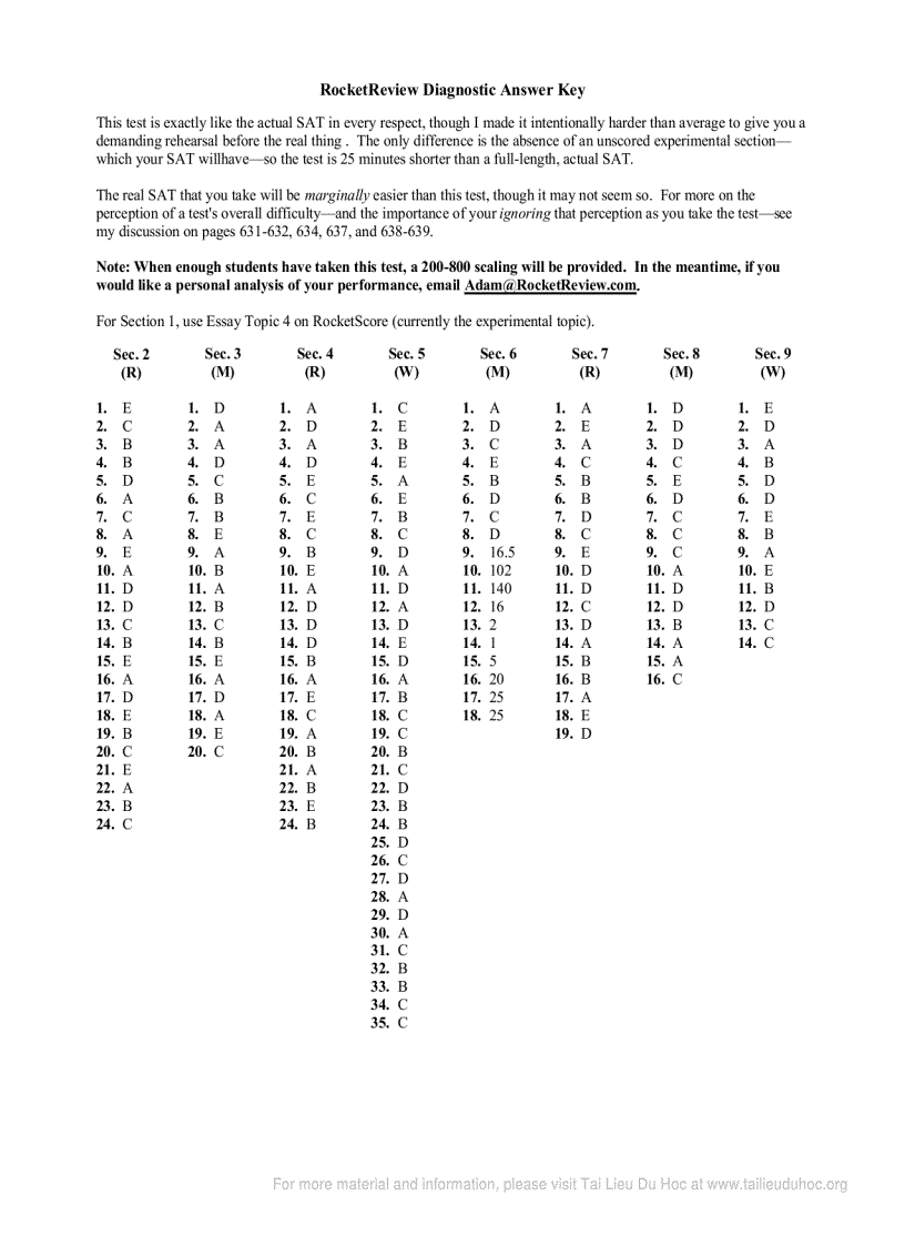 New SAT Answer 1