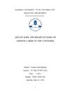 Tiểu luận ADVANTAGES AND DISADVANTAGES OF CREDITS CARDS TO THE CUSTOMER