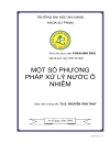 Một số phương pháp xử lý nước ô nhiễm