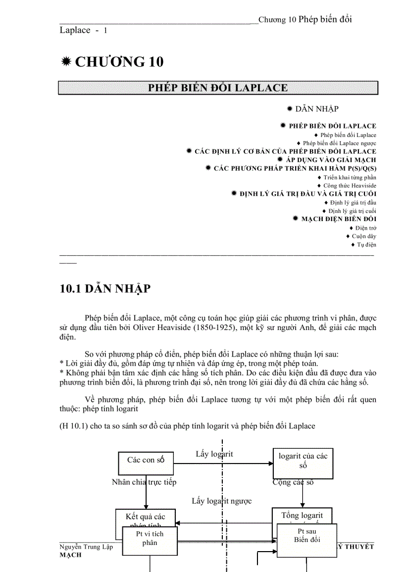 Phép biến đổi laplace