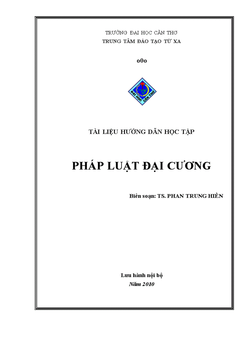 Tài liệu hướng dẫn học tập pháp luật đại cương