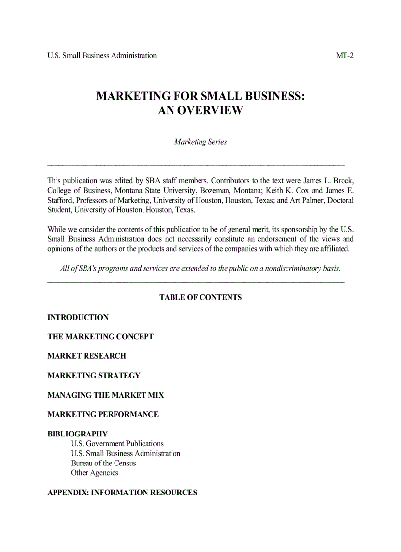 Marketing for small business