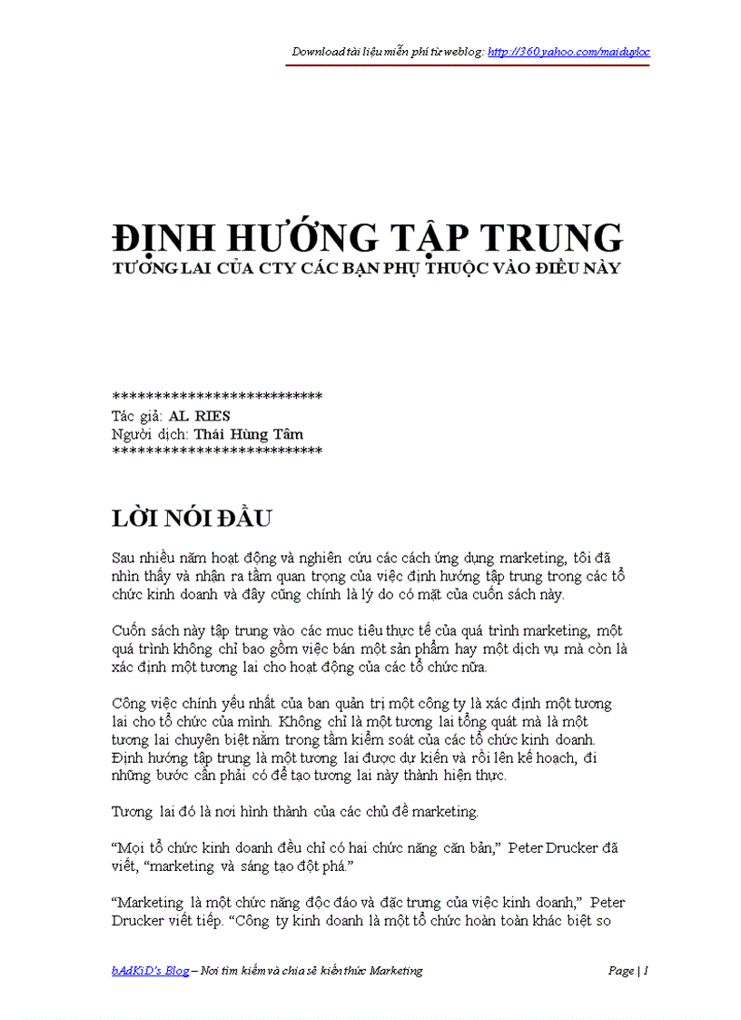 Định hướng tập trung 1