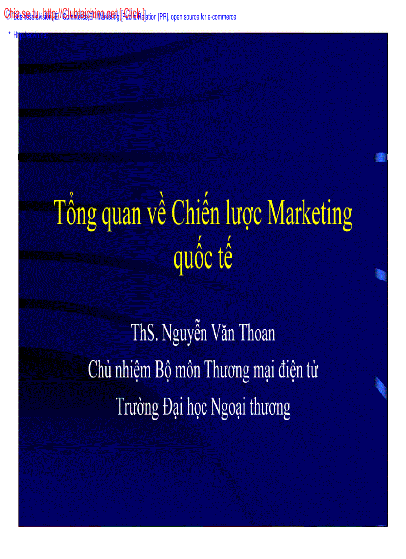 Tổng quan về các chiến lược marketing quốc tế