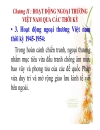 Hoạt đông ngoại thương của việt nam qua các thời kì