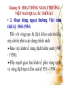 Hoạt đông ngoại thương của việt nam qua các thời kì