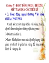 Hoạt đông ngoại thương của việt nam qua các thời kì