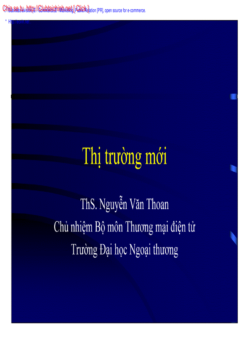 Thị trường mới