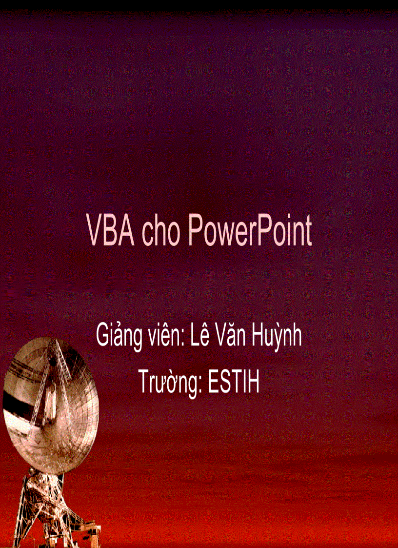 VBA cho Powerpoint