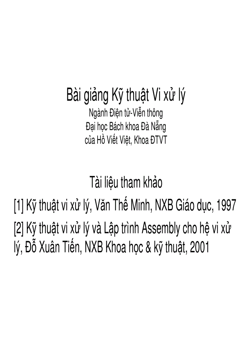 Tài liệu vi sử lý nâng cao