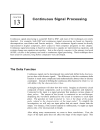 Continuous Signal Processing