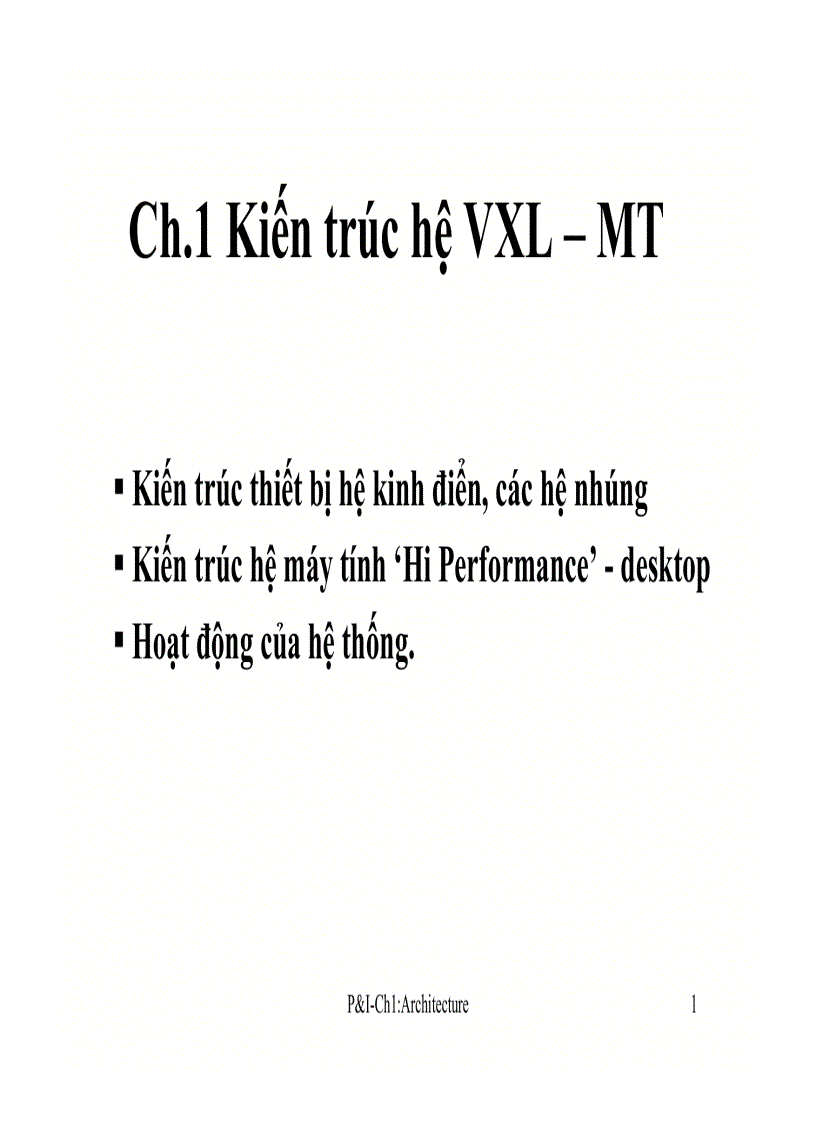 Kiến trúc hệ VXL MT