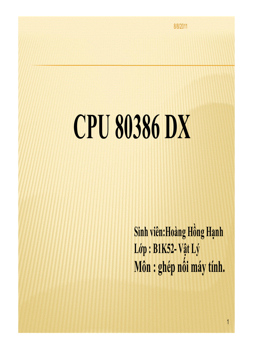 Tìm hiểu CPU 80386 DX