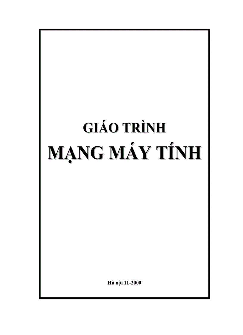 Giáo trình mạng máy tính