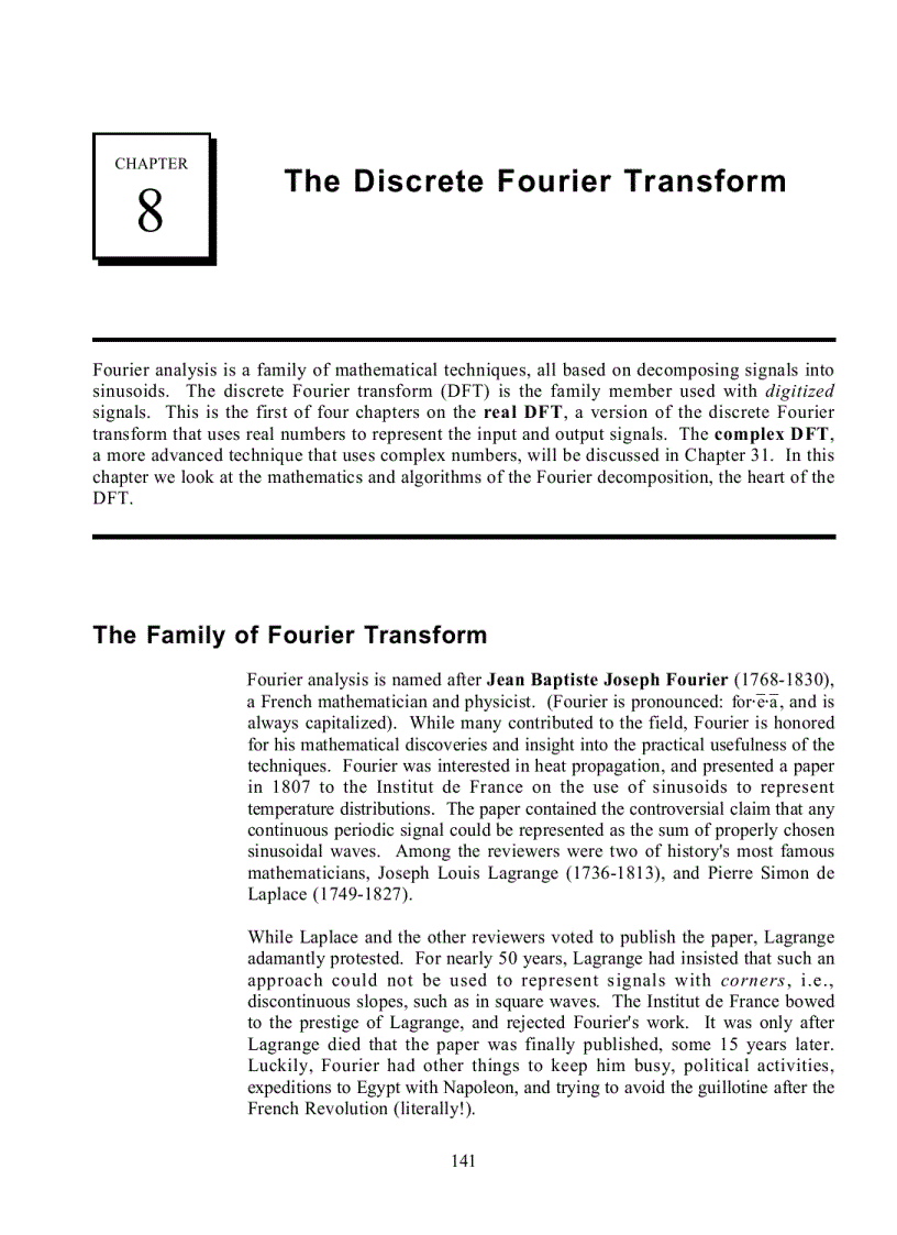 The Discrete Fourier Transform