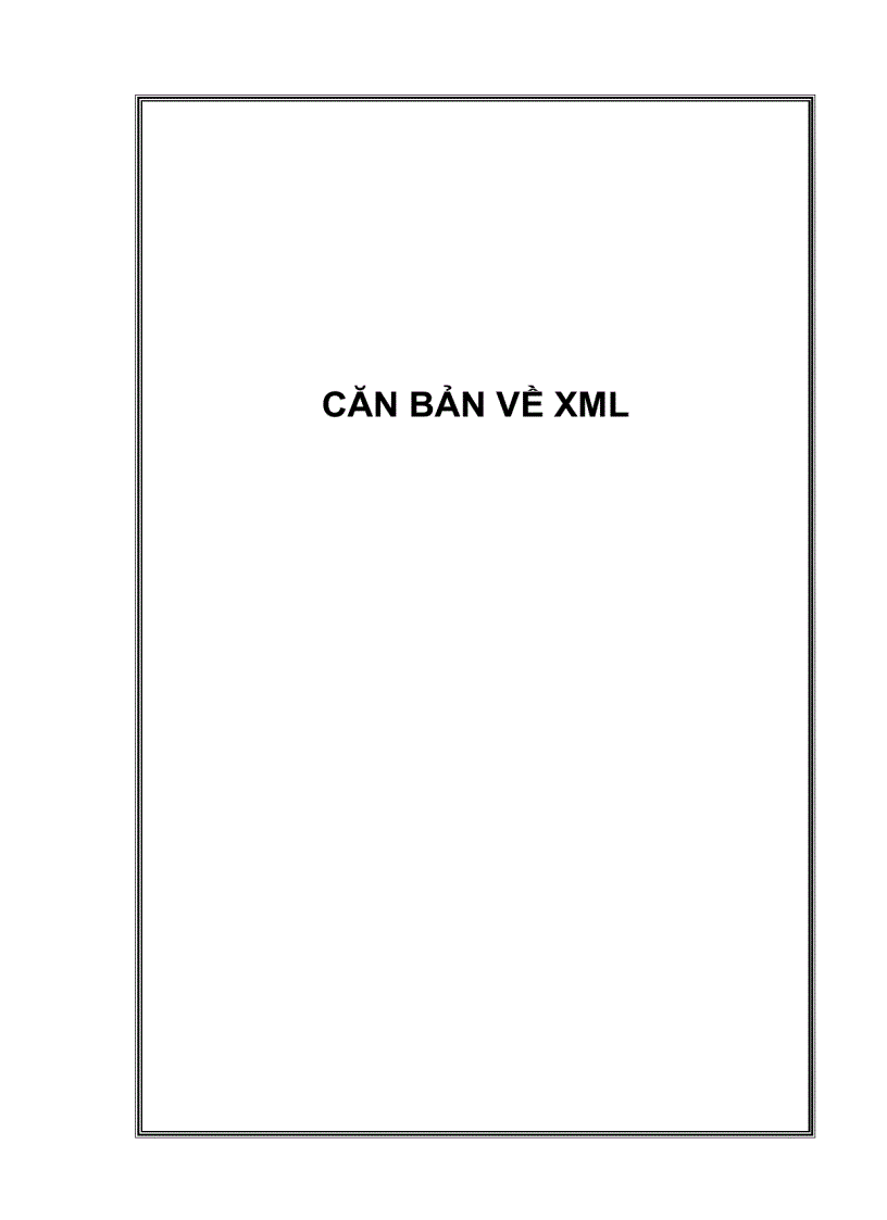 Căn bản về XML