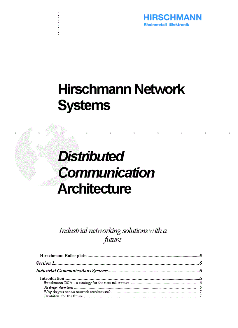 Distributed Communication Architecture