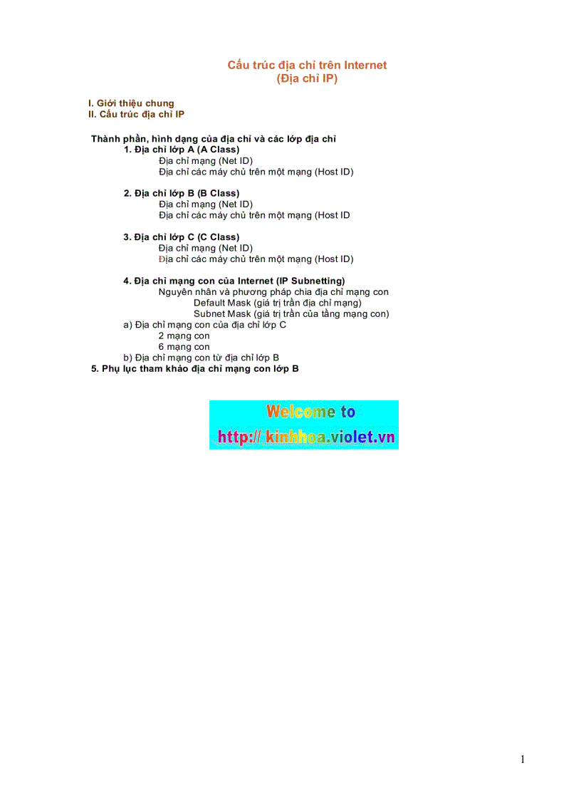 Căn bản về địa chỉ IP