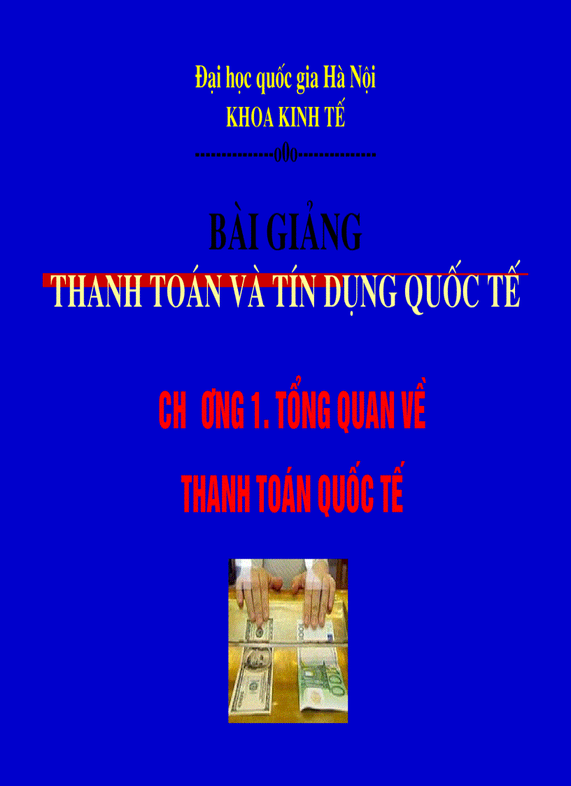 Thanh toán và tín dụng quốc tế