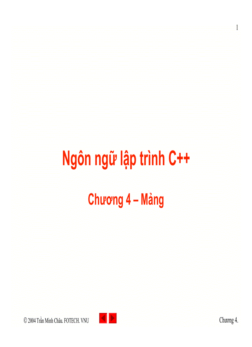 Mảng trong C