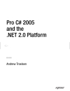 Pro C Sharp 2005 And The Net 2 0 Platform