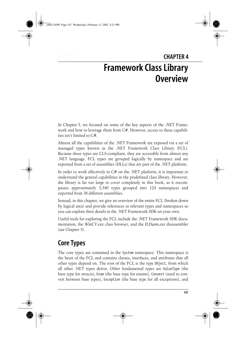 Framework Class Library Overview