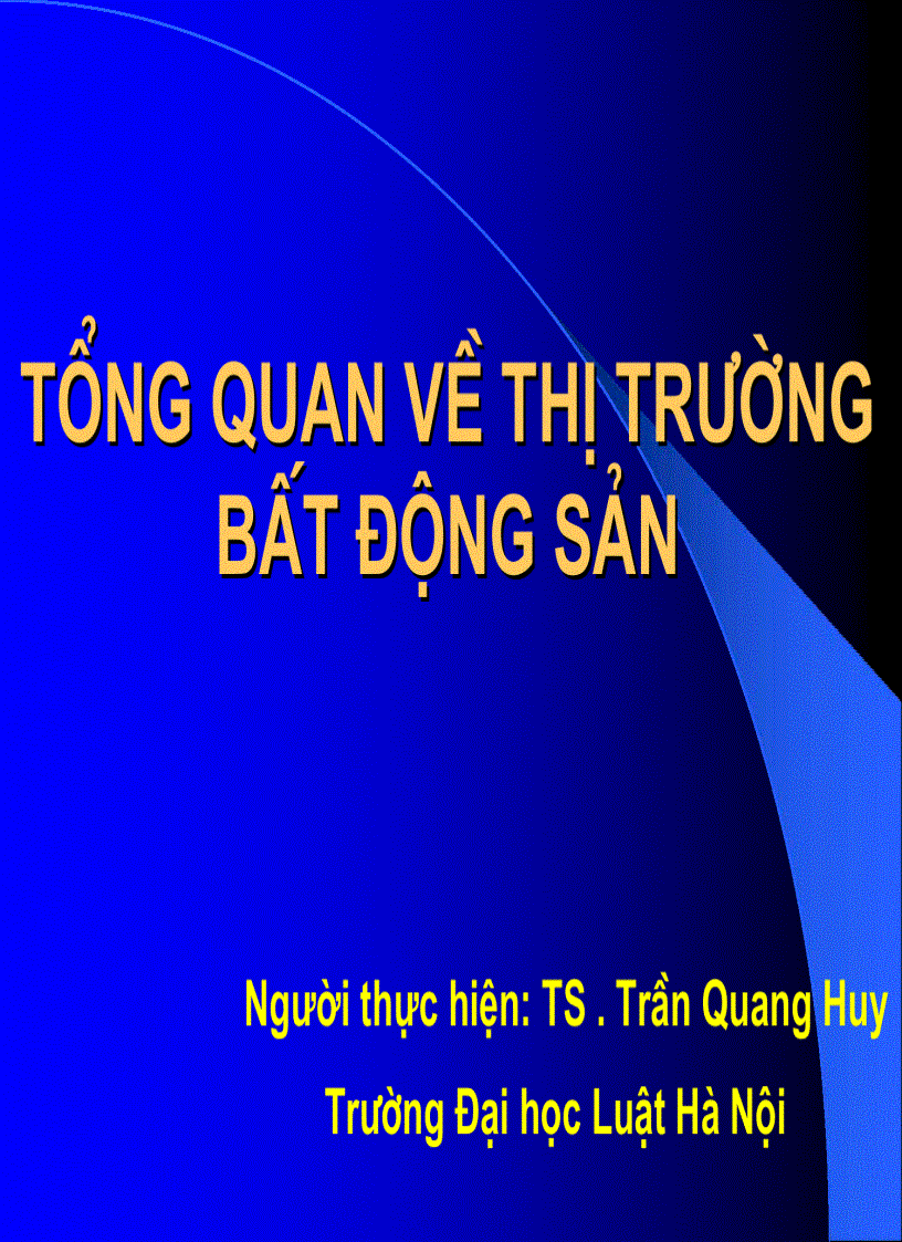 Khái niệm Bất động sản