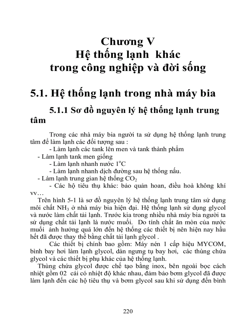 Hệ thống lạnh khác trong công nghiệp và đời sống