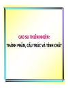 Công nghệ cao su Thành phần cấu trúc và tính chất