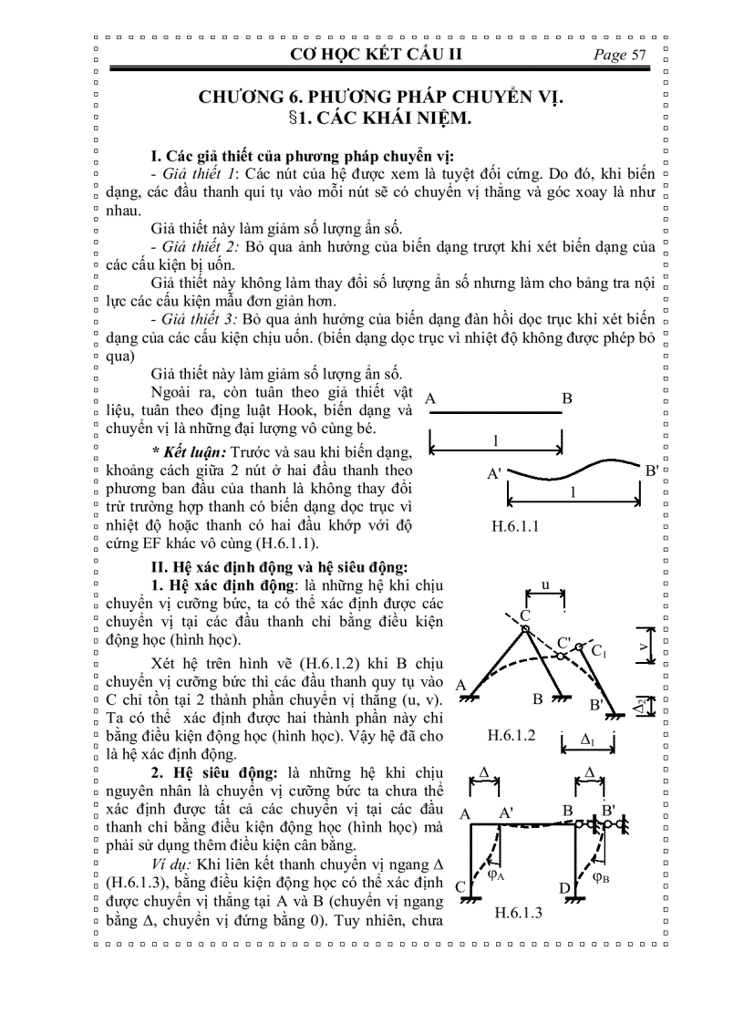 Cơ học kết cấu PHƯƠNG PHÁP CHUYỂN VỊ