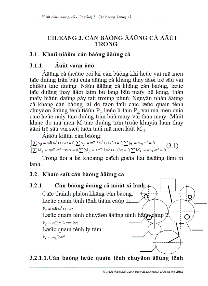 Kết cấu động cơ đốt trong Cân bằng động cơ đốt trong