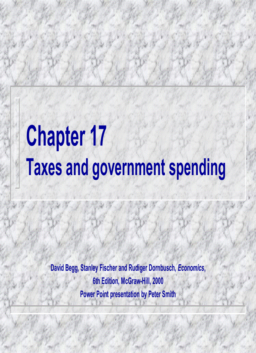 Taxes and government spending