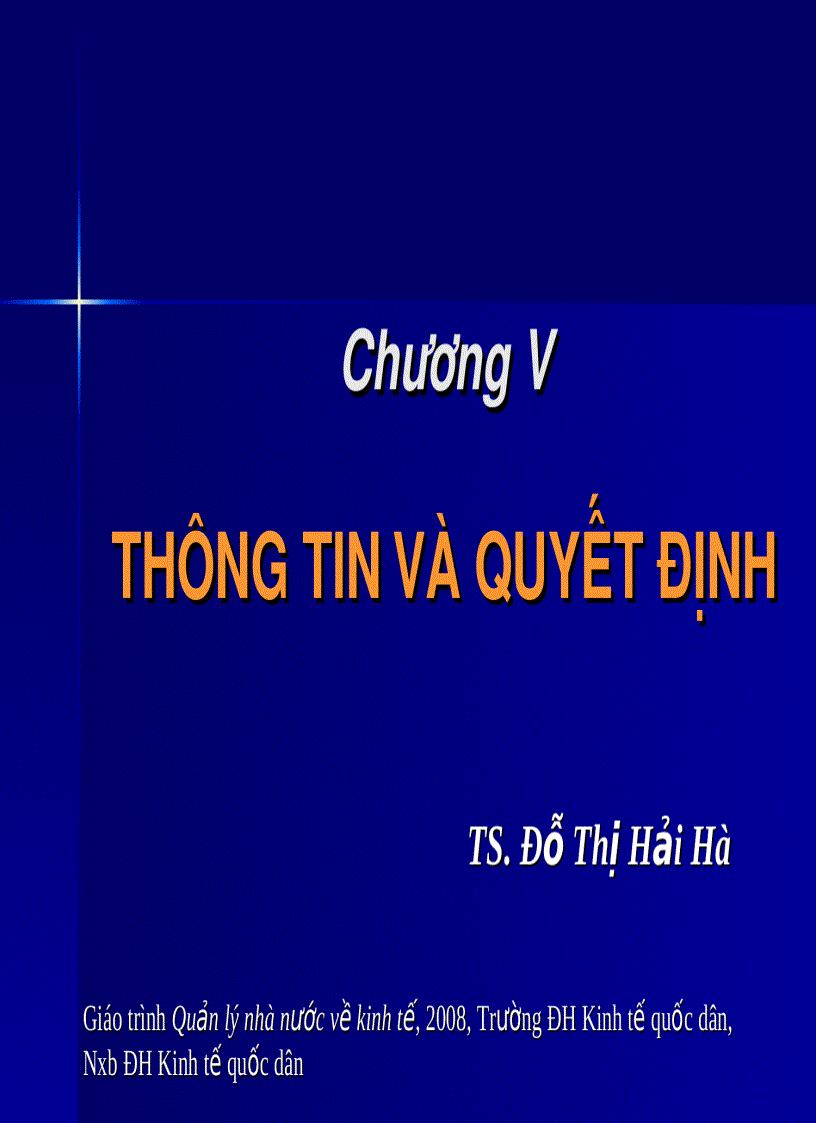 Thông tin và quyết định