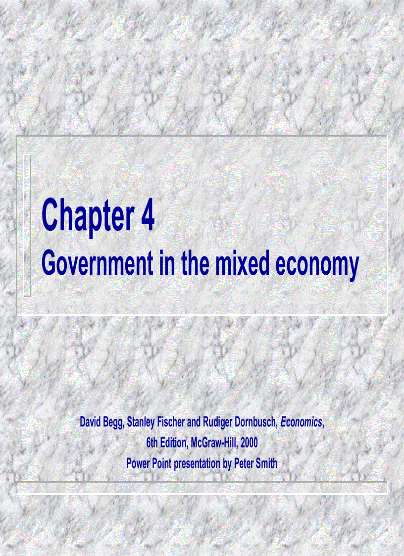 Government in the mixed economy