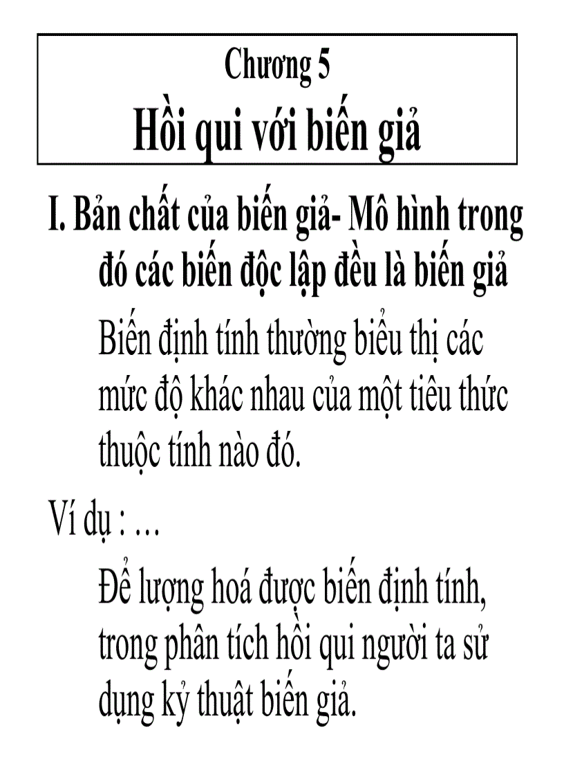 Hồi qui với biến giả trong kinh tế lượng