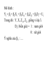 Hồi qui với biến giả trong kinh tế lượng