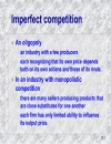 Market structure and imperfect competition