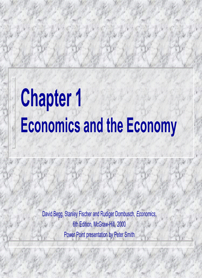 Economics and the Economy