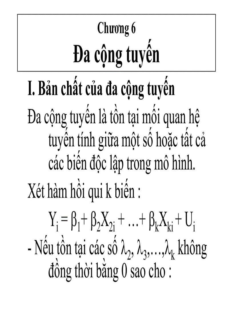 Đa cộng tuyến trong kinh tế lượng